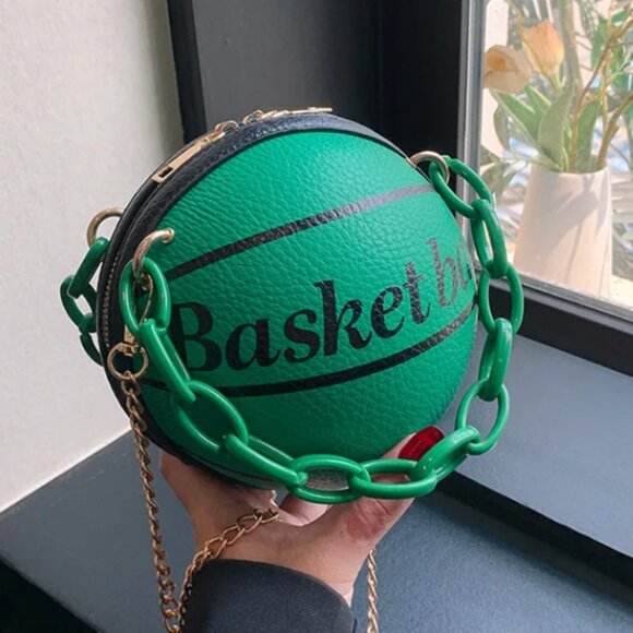 Green Basketball Chain Bag/Purse NWOT - Picture 3 of 3